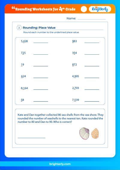 Get Free Rounding Worksheets for the 4th Grade at Brighterly