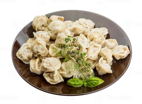 Russian dumplings on the plate and white background 10909137 Stock ...