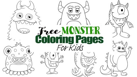 Cute Monster Coloring Pages For Kids