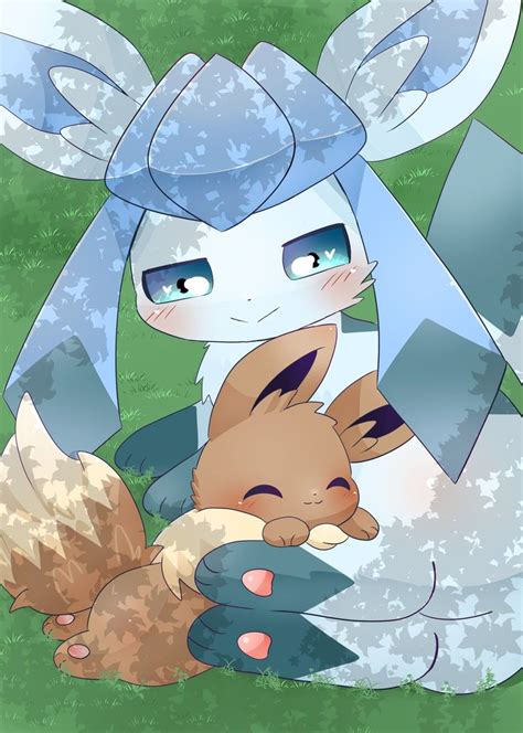 Glaceon & Eevee - BY @sakuperi_8 | Cute pokemon wallpaper, Pokemon eeveelutions, Cute pokemon ...