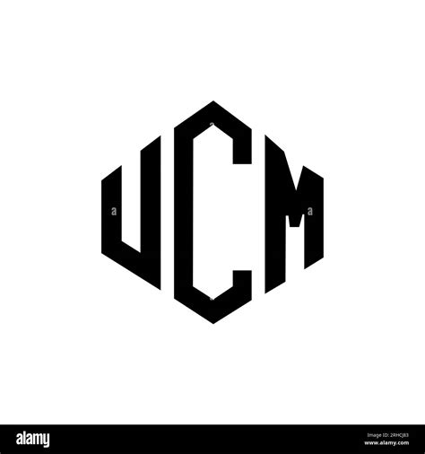 UCM letter logo design with polygon shape. UCM polygon and cube shape logo design. UCM hexagon ...