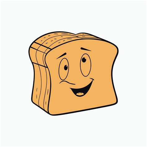 happy bread face vector illustration 26534084 Vector Art at Vecteezy