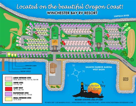 Campground Map • Winchester Bay RV Resort at Salmon Harbor Marina