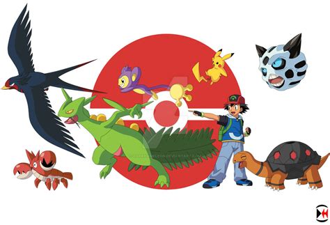 Ash's Hoenn team by Darkhameleon on DeviantArt