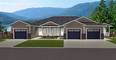 Triplex Plan 20169 by Edesignsplans.ca | Triplex, Garage house plans, House floor plans