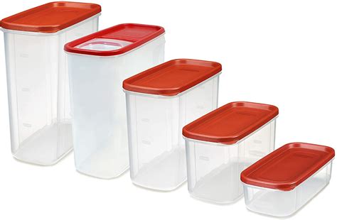 Rubbermaid Modular Premium Food Storage Containers with Lids, 10-Piece ...