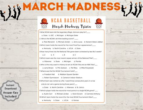 March Madness 2024 Trivia - Maye Stephi