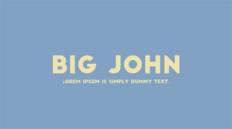 Big John Font : Download Free for Desktop & Webfont