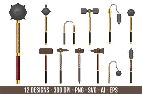 Medieval weapons clip art