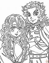 Demon Slayer coloring  Tanjiro Nezuko Zenitsu Inosuke Kyojuro sketch template