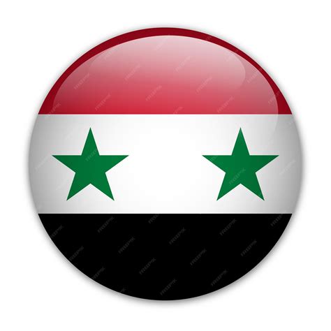 Premium Vector | Syria circle flag