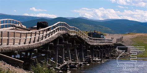 wooden bridge on Orkhon river | Zendmen Travel Mongolia