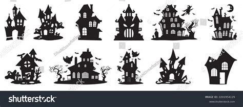 Haunted House Silhouette Photos and Images | Shutterstock