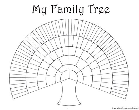 Huge family tree template for kids to print and color. | Family tree template, Family tree ...