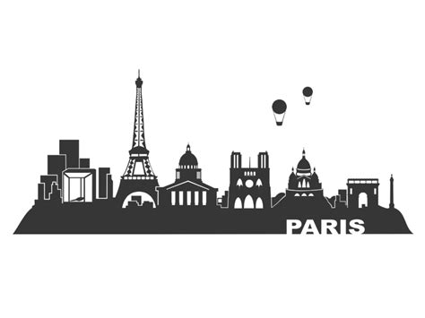 Paris Skyline Svg