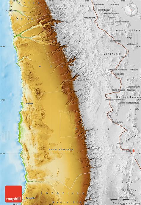 Physical Map of IQUIQUE