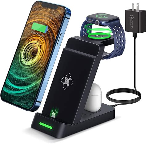 Apple iPhone Watch and AirPods Fast Charging Station Dock Stand