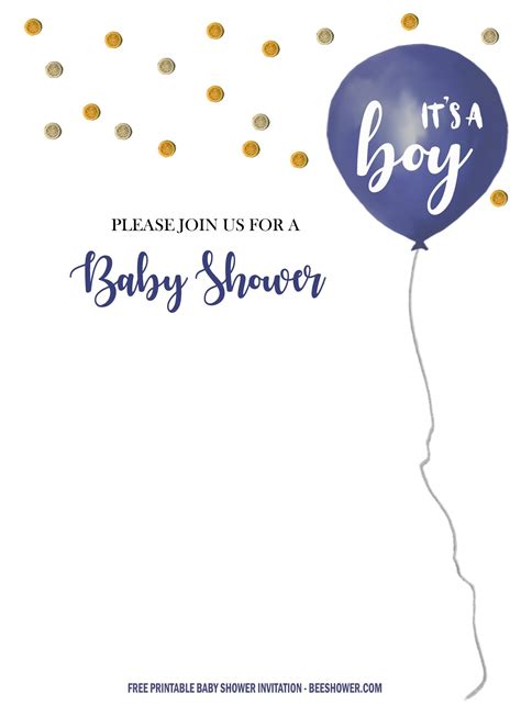 Free Printable Baby Shower Invitations Templates For Boys