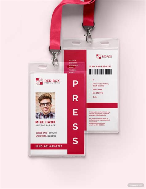 Press Badge Template