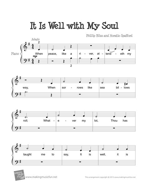 Hymn-It Is Well With My Soul Sheet Music pdf, - Free Score Download ★