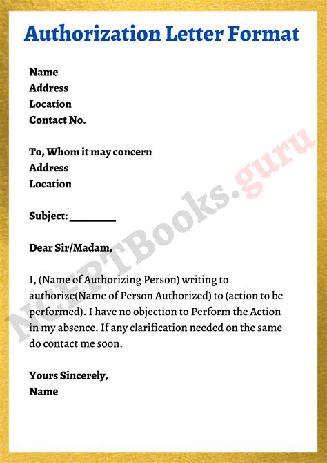 Authorization Letter For Bir