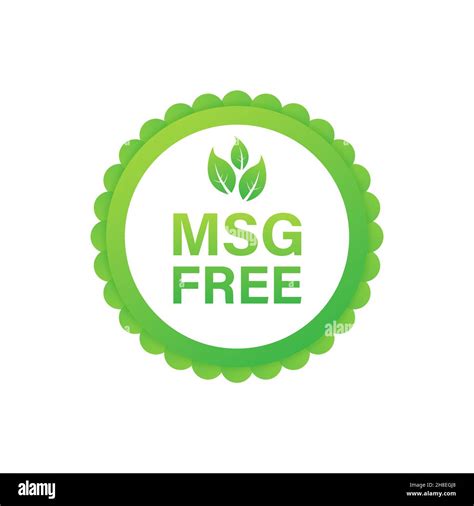 Msg free. Glutamate no added food package icon. Monosodium glutamate. Vector stock illustration ...