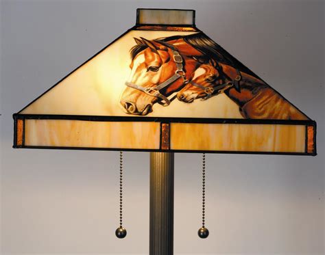 Tiffany Sty Stained Glass Horse Floor Lamp "First Born" | eBay