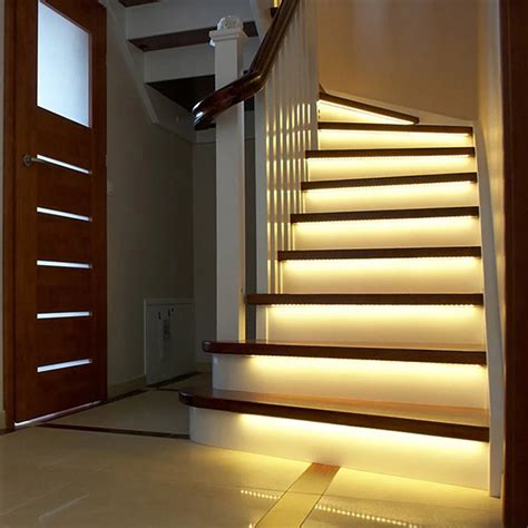Smart Stair Lights Turn On When You Walk On Them Night Induction Stair Light wall lamp luminaria ...