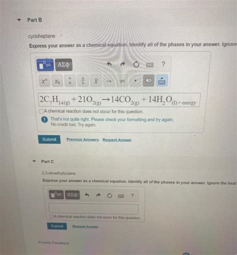 Solved Part B cycloheptane Express your answer as a chemical | Chegg.com