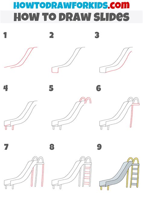 How to Draw Slides - Easy Drawing Tutorial For Kids