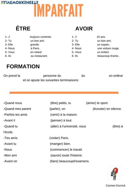 Imparfait 52312 | Carmen Escrivà Català | LiveWorksheets