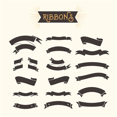 Black Ribbons Set - Download Free Vectors, Clipart Graphics & Vector Art