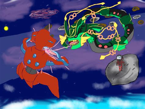 Deoxys VS Rayquaza by TunesLooney on DeviantArt