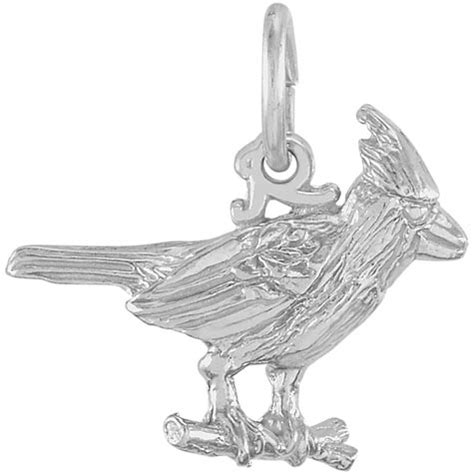 Sterling Silver Cardinal Bird Charm by Rembrandt Charms