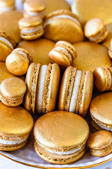 Gold Macarons - Pies and Tacos