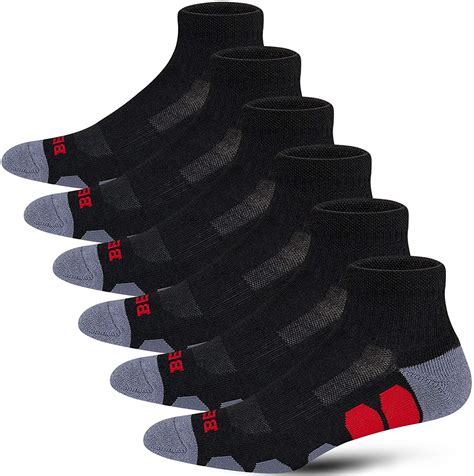 BERING Men's Performance Athletic Ankle Running Socks (6 Pack) | eBay