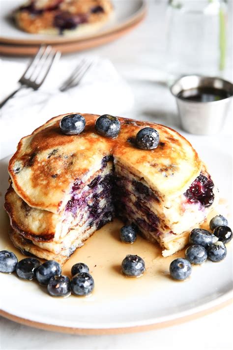 Easy Homemade Blueberry Pancakes Recipe - How To Make Blueberry Buttermilk Pancakes