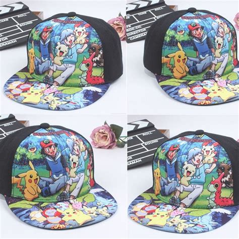 Pokemon Go Pikachu Baseball Hat Boys Girls Kids Peaked Visor Snapback ...