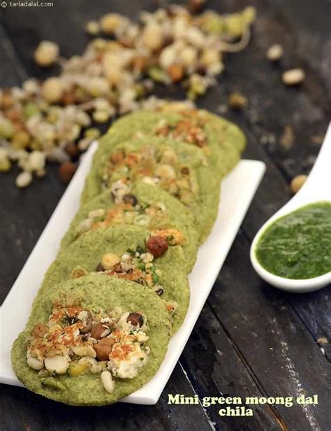 Mini Green Moong Dal Chila recipe