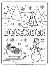December Coloring Pages For Kids 7 Free Printable  Easy sketch template