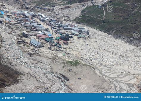 Kedarnath Temple Aerial View after Kedarnath Disaster 2013. Stock Image ...