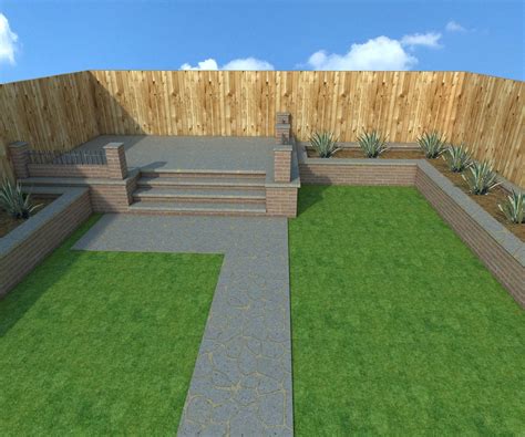 3D model garden scene VR / AR / low-poly OBJ 3DS FBX MTL | CGTrader.com