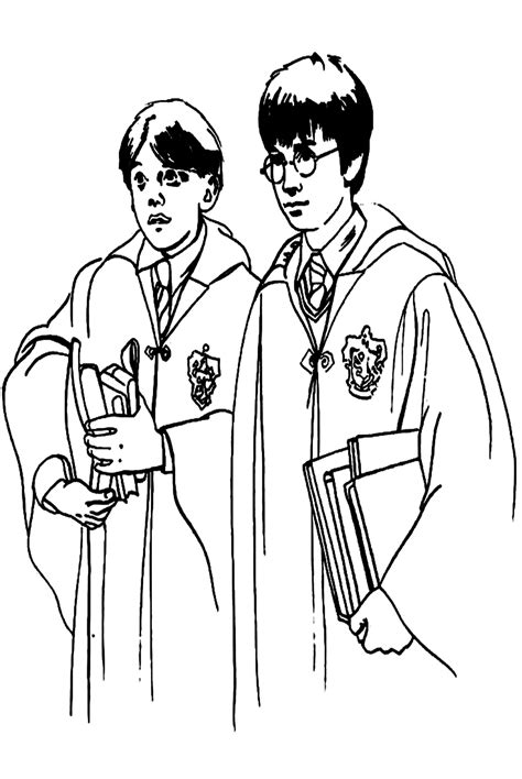 Harry Potter And Friend 6 Coloring Pages Harry Potter - vrogue.co