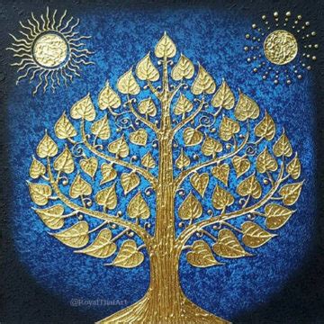 Famous Bodhi Tree Fine Art Painting | Royal Thai Art