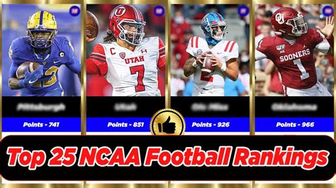 [TOP 25] NCAA Football Rankings (National Collegiate Athletic Association) | TechinPost - YouTube