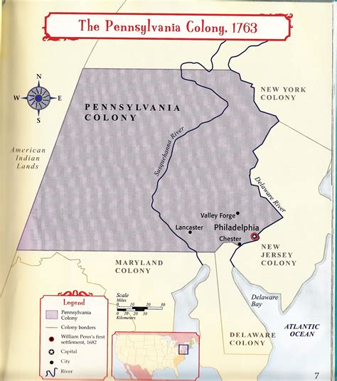 Pennsylvania Colony | Maps | Pinterest | Pennsylvania, Map and Colonial