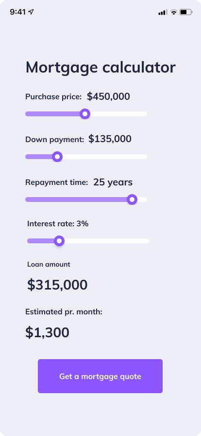 Mortgage calculator mobile app - DevProjects