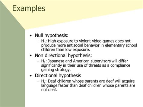 Psychology Research Hypothesis Examples - Hypothesis examples for research paper. How to write a ...