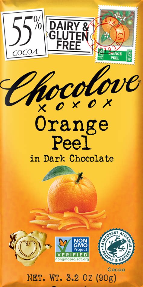 Orange Peel in Dark Chocolate - Chocolove - Premium Chocolate