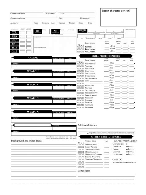 PF2 Retro Character Sheet | PDF